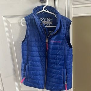 Vineyard vines blue vest XS 5-6)